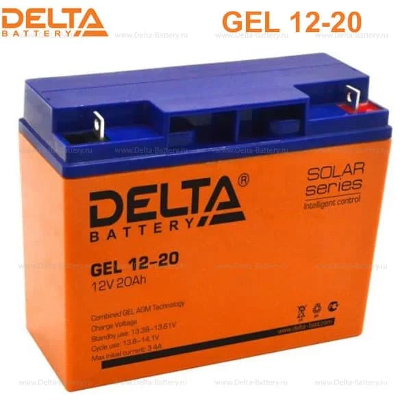 Аккумулятор Delta GEL 12-20 AGM (12 В / 20 Ач)