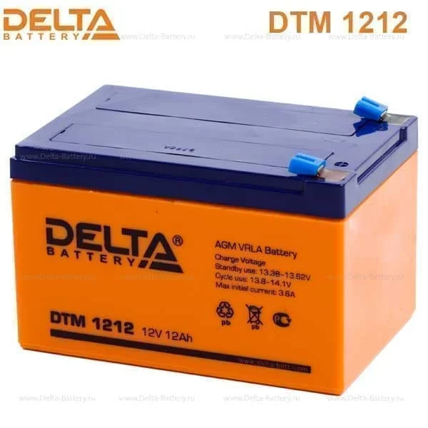 Аккумулятор Delta DTM 1212 AGM (12 В / 12 Ач)
