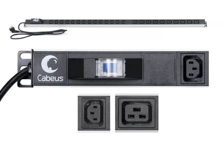 Cabeus PDU-16-14C13-10C19-B (9553c) Вертикальный блок розеток 19" , до 16А