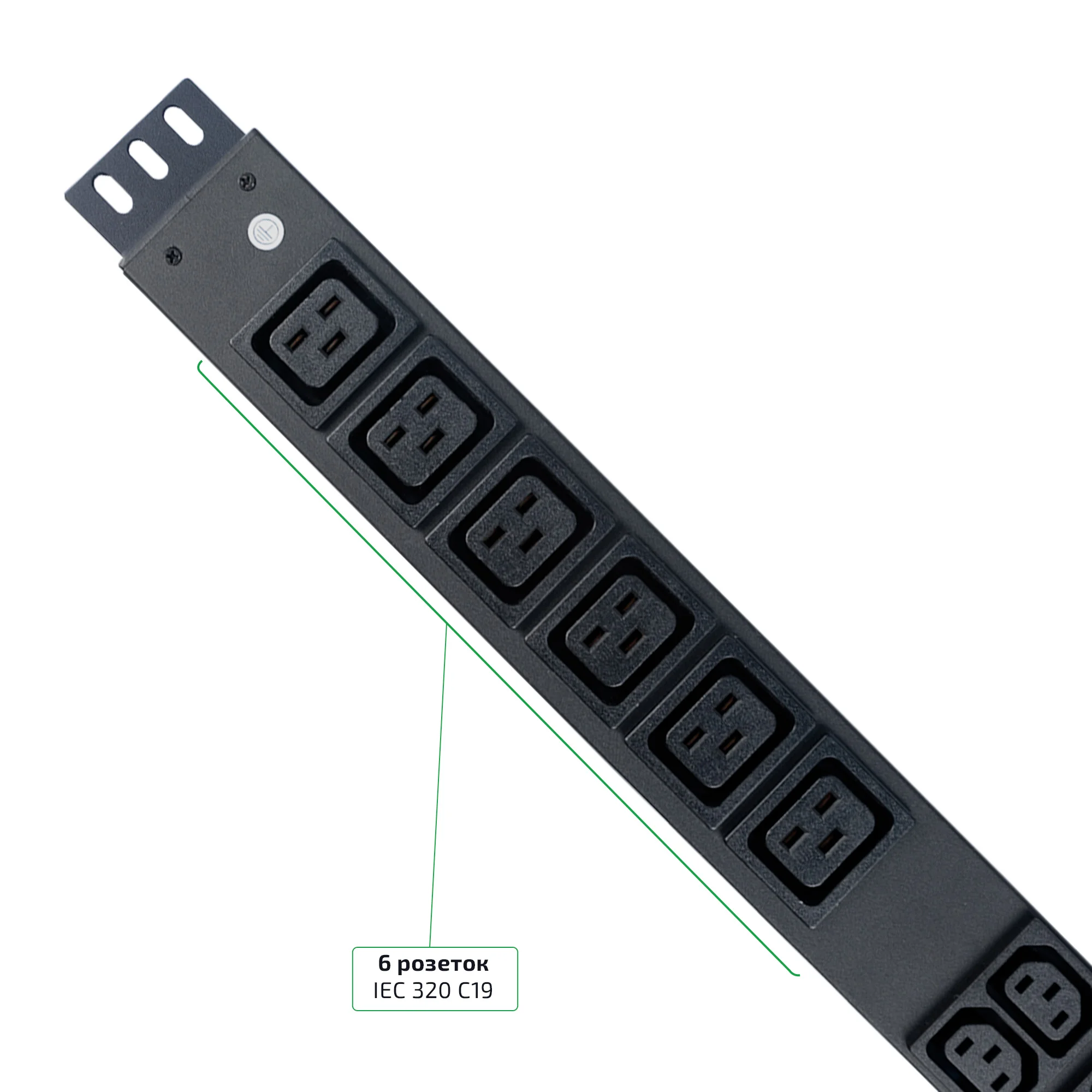 Cabeus SMART-PDU-16-1P-36C13-6C19-I309-M (12594c) Вертикальный блок розеток 19" до 16 А