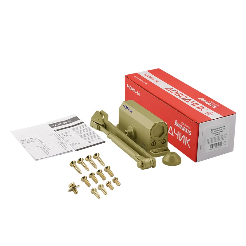 Дверной доводчик Нора-М ISPARUS 410 (золото) до 60 кг, EN3