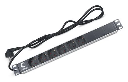 Cabeus PDU-6P-2EU (7290c) Горизонтальный блок розеток 19" , до 16А