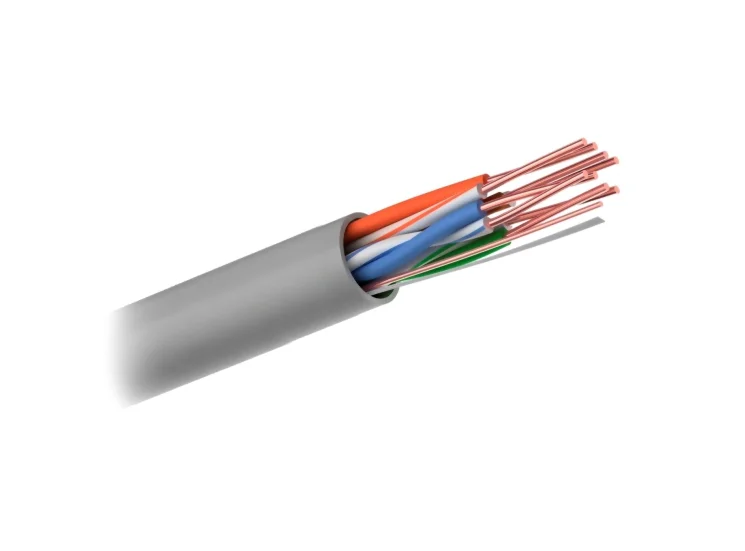 Кабель U/UTP-CAT5e 4 пары, медь (внутренний), серый, (бухта 305м)