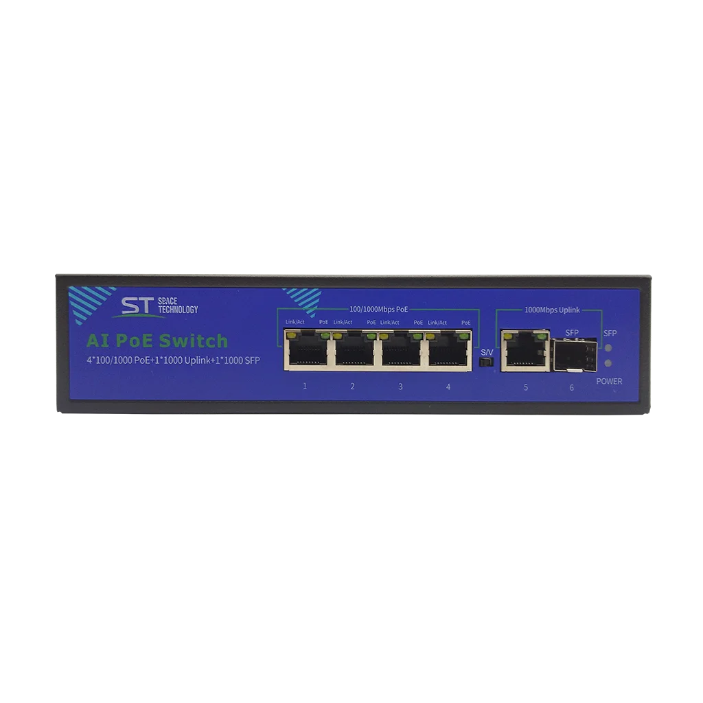 Коммутатор Space Technology ST-S42POE (4G/1G/1S/65W/А) PRO, (версия 4)