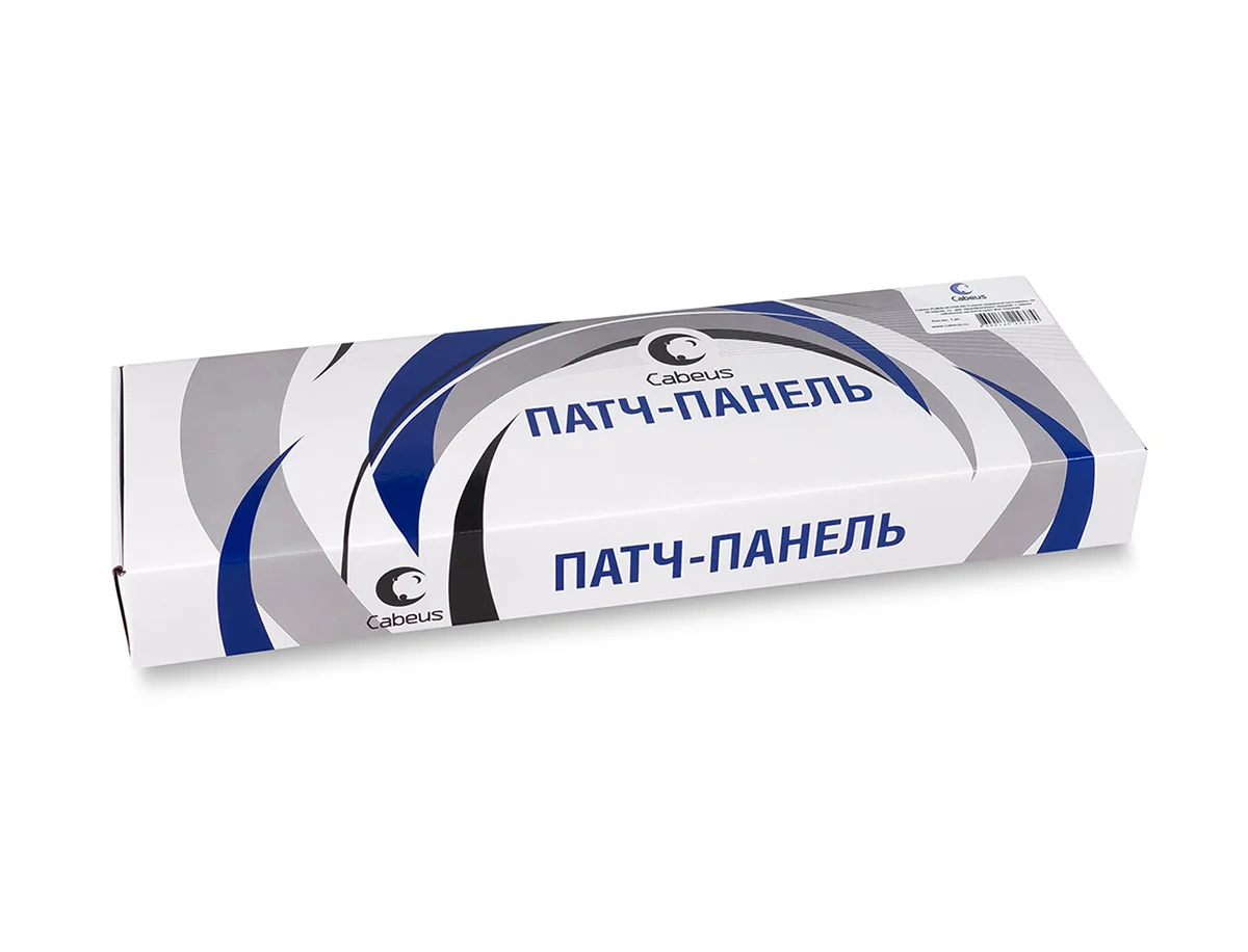 Cabeus PL-24-KJ-RJ45-Cat.6a-SH-180T (11834c) Патч-панель 19"  на 24 порта