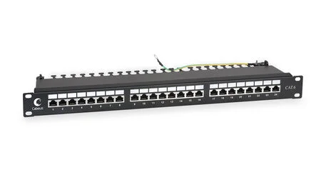 Cabeus PL-24-Cat.6-SH-Dual (7234c) Патч-панель 19"  на 24 порта