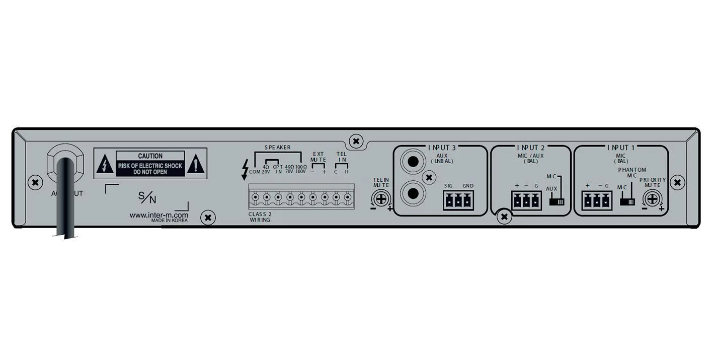 Inter-M MA-110 Трансляционный усилитель 100 Вт, на 1 зону
