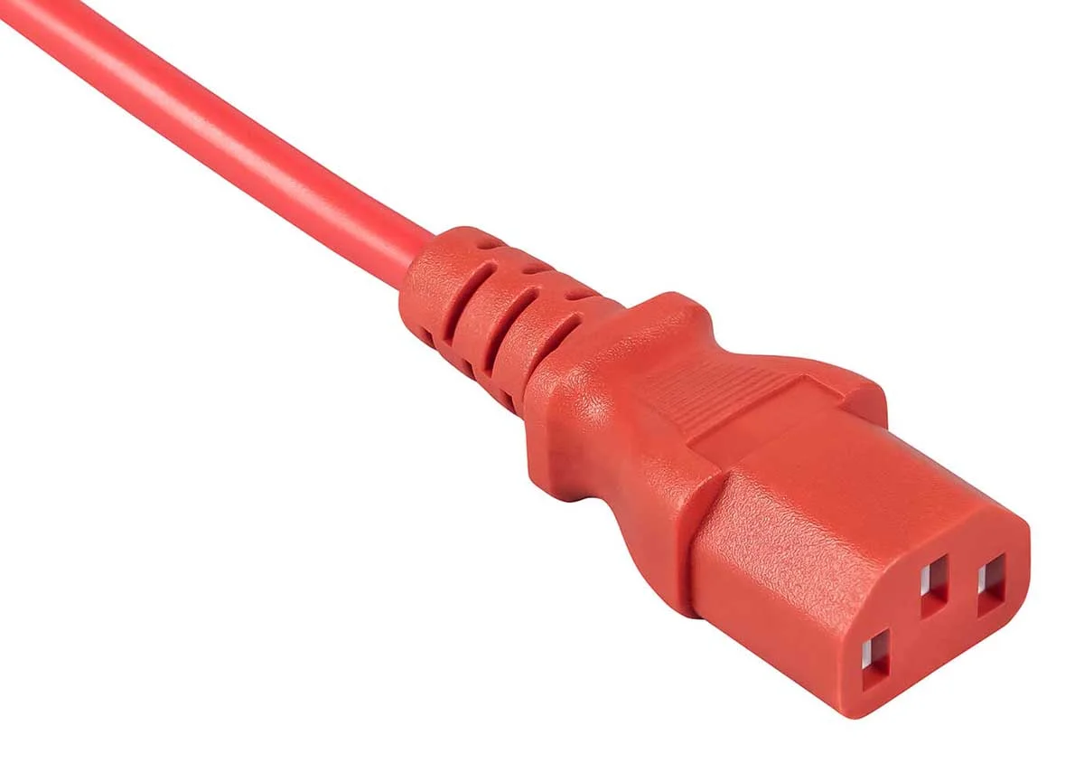 Cabeus PC-186-VDE-1.8M-RD (12020c) кабель питания Schuko + IEC 320 C13, 1.8 м