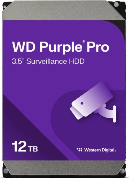 Жесткий диск HDD Western Digital WD122PURP, 12 ТБ, 256 МБ, 7200 об/мин