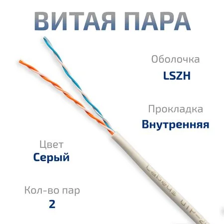 UTP-2P-Cat.5e-SOLID-LSZH-GY-LIGHT-100 (11079c-5)