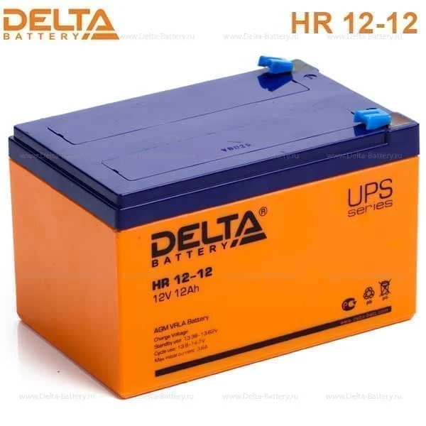 Аккумулятор Delta HR 12-12 AGM (12 В / 12 Ач)