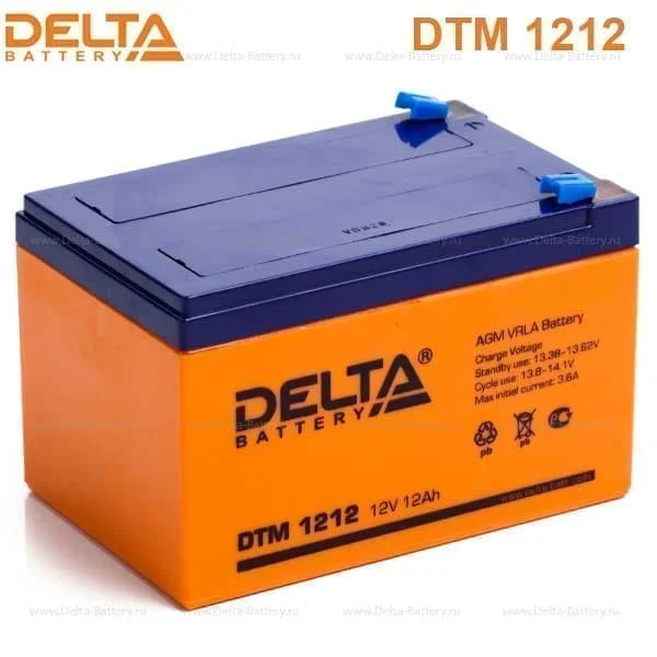 Аккумулятор Delta DTM 1212 AGM (12 В / 12 Ач)