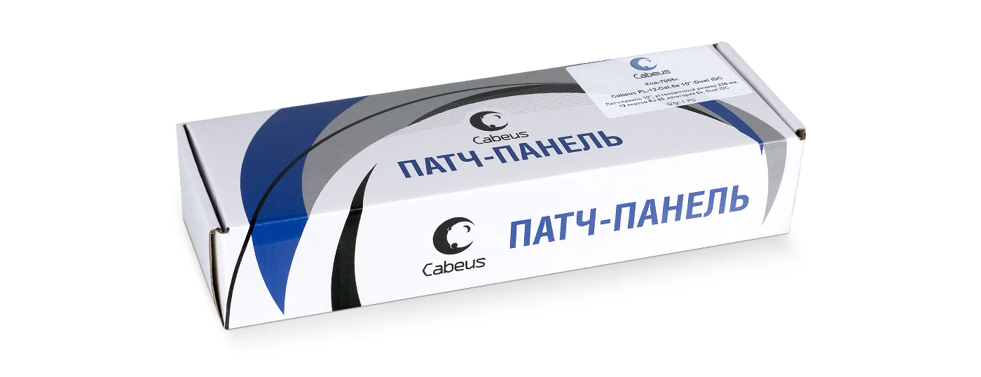 Cabeus PL-12-Cat.5e 10"-Dual (7085c) Патч-панель 10"  на 12 портов