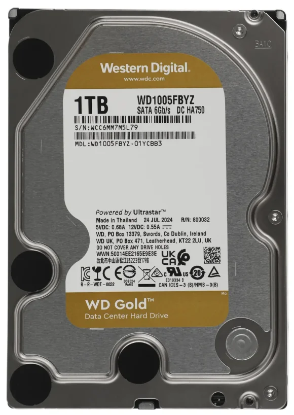 Жесткий диск HDD Western Digital WD1005FBYZ, 1 ТБ, 128 МБ, 7200 об/мин