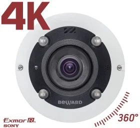 Beward BD3990FL2 - IP Видеокамера  12 Мп, объектив 1,65 мм