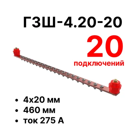 Шина заземления Cabeus CGB-ГЗШ-4.20-20 (11624c)