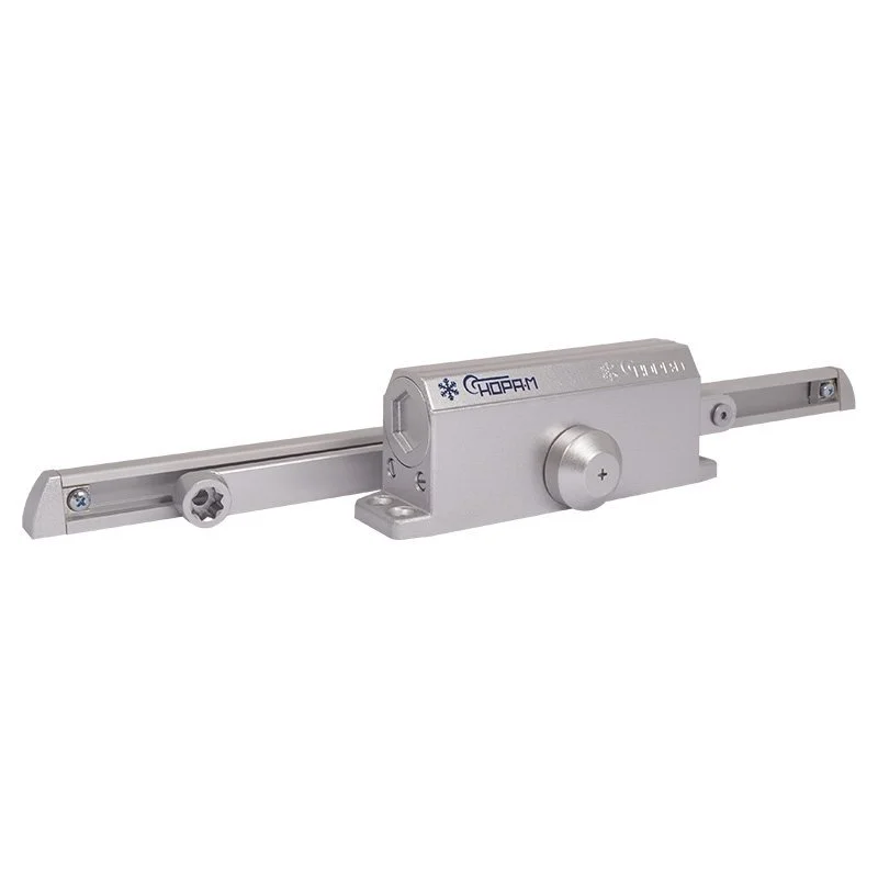 Дверной доводчик Нора-М №4S Slider (серебро) до 110 кг, EN5