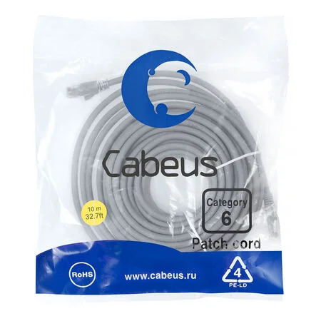 Патч-корд Cabeus PC-UTP-RJ45-Cat.6-10m-LSZH (9594c)