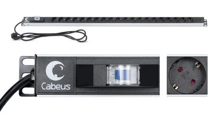 Cabeus PDU-16-20S-B (9551c) Вертикальный блок розеток 19" , до 16А