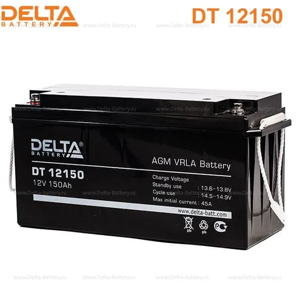 Аккумулятор Delta DT 12150 AGM (12 В / 150 Ач)