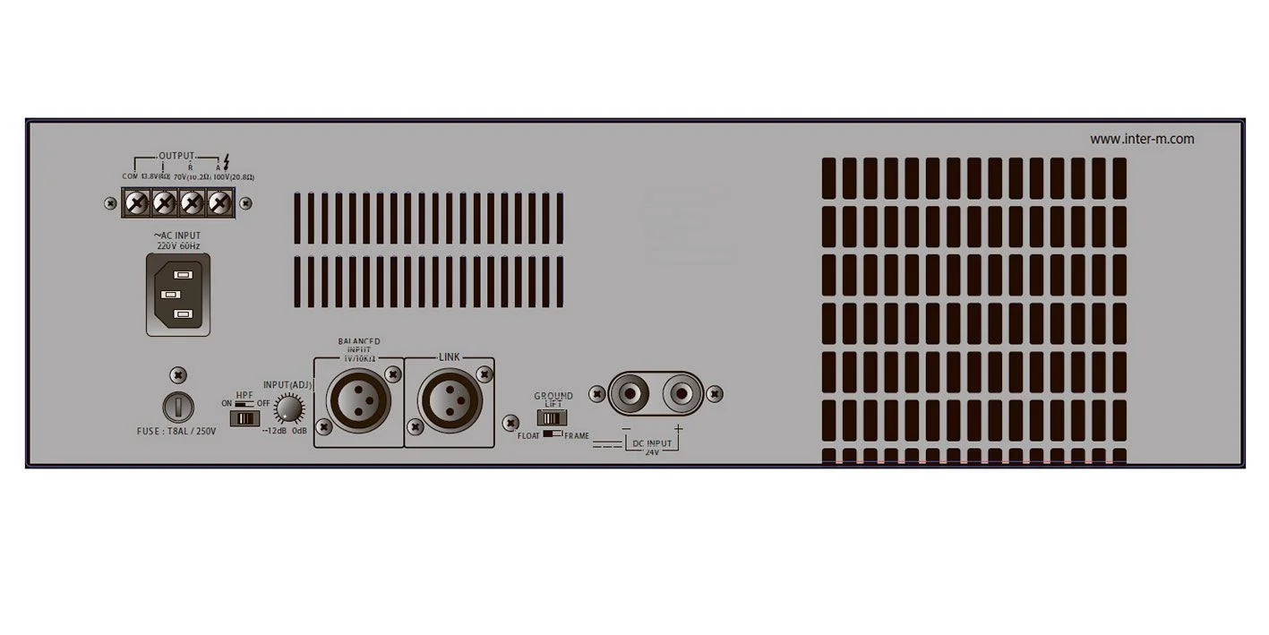 Inter-M PA-6312 Трансляционный усилитель 120 Вт, на 1 зону