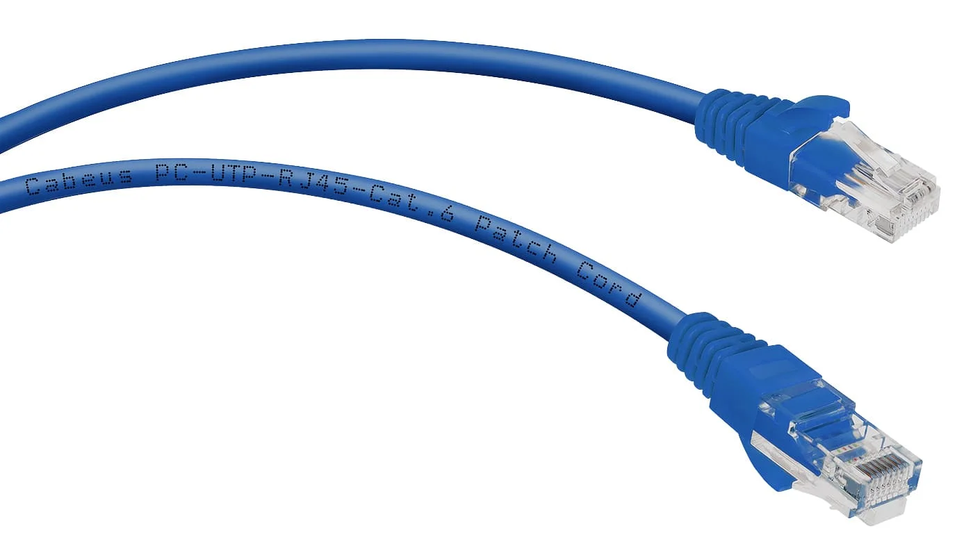 Патч-корд Cabeus PC-UTP-RJ45-Cat.6-0.3m-BL-LSZH (11187c)