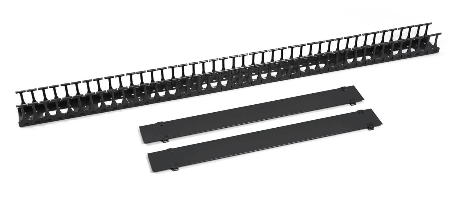 Cabeus VCM-PL-42U-BK (11136c) Вертикальный 42U кабельный органайзер 19" Черный