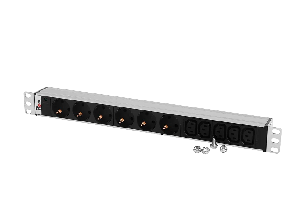 Rem R-10-6S-5C13-I-440-Z Горизонтальный блок розеток 19" до 10А