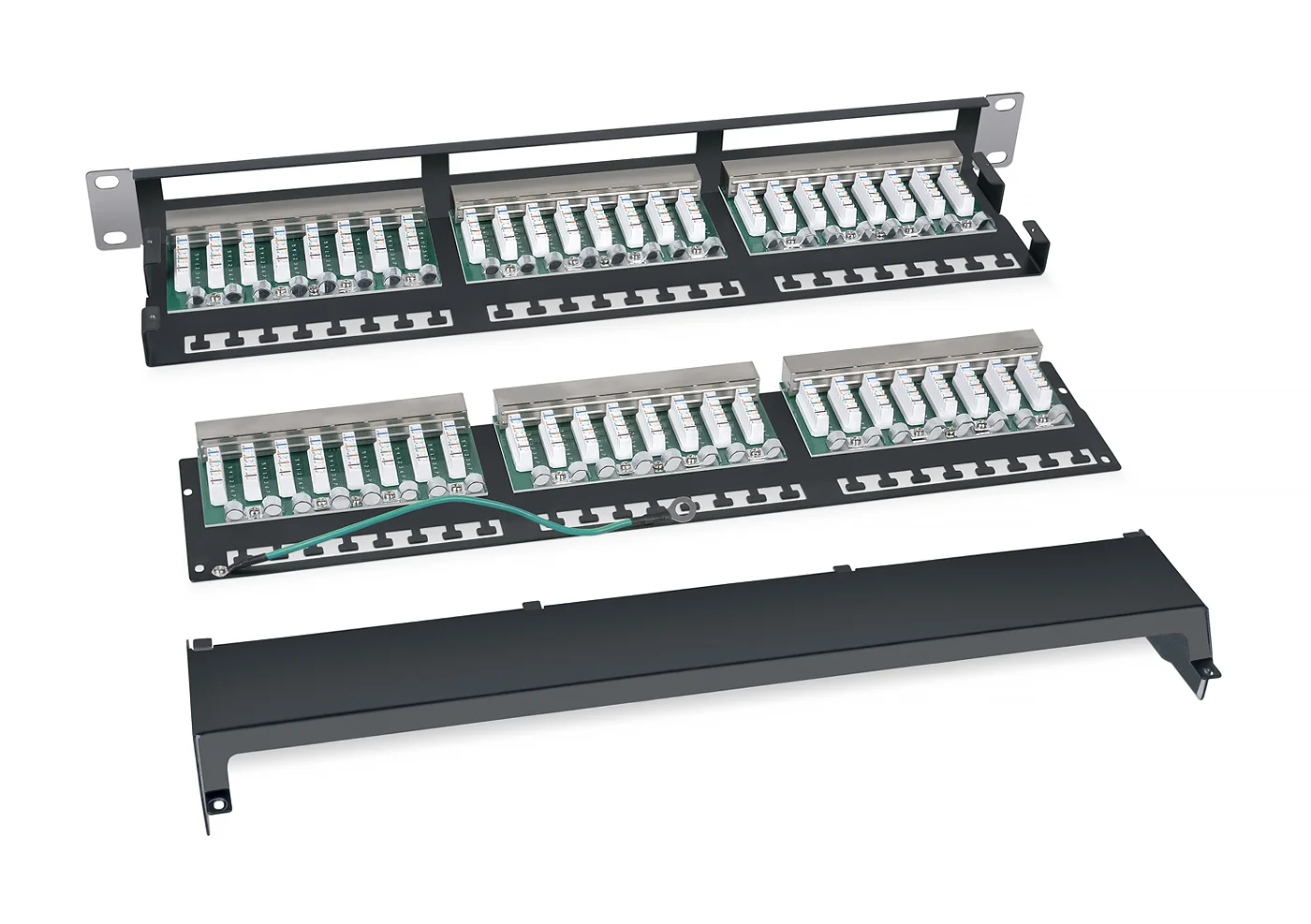 Cabeus PLHD-48-Cat.5e-SH-Dual IDC-1U (8890c) Патч-панель 19"  на 48 портов