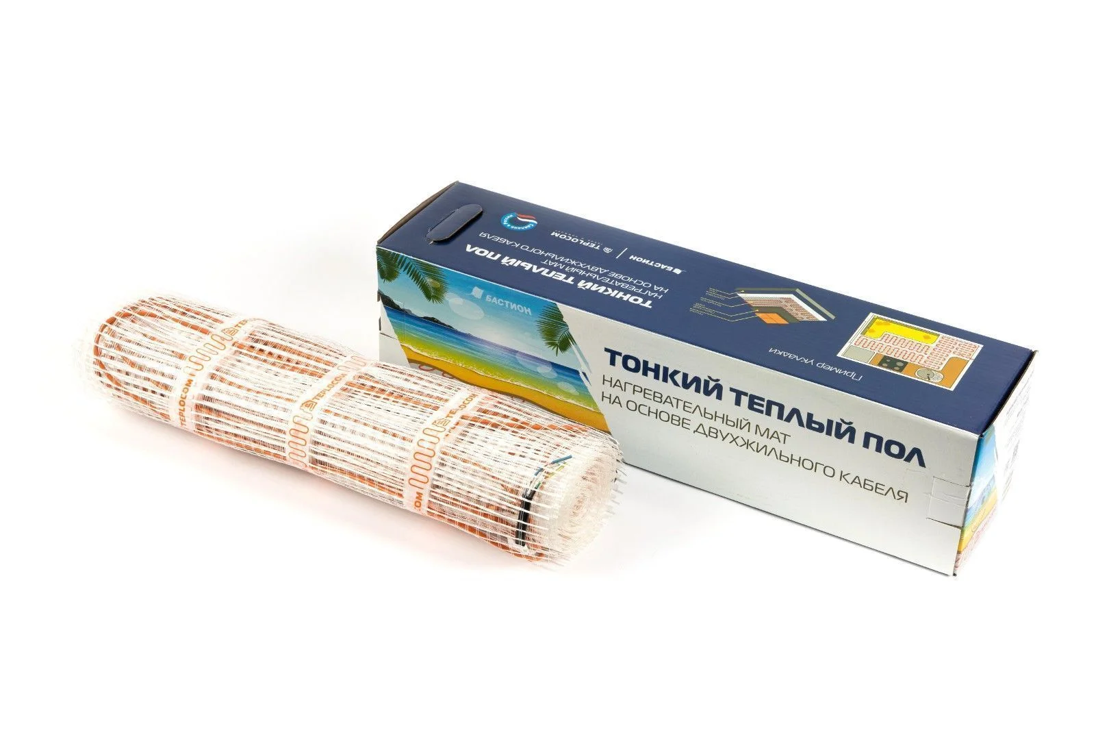 Бастион Маты нагревательные двухжильные TEPLOCOM МНД-0,5-80 Вт