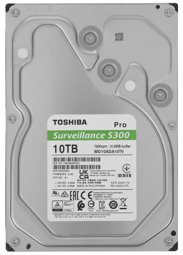 Жесткий диск SSD Toshiba MD10ADA10TV, 10 ТБ, 512 МБ, 7200 об/мин