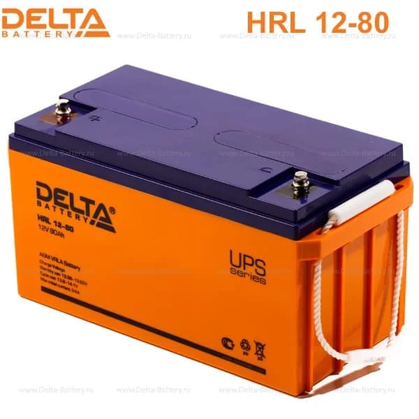 Аккумулятор Delta HRL 12-80 Х AGM (12 В / 80 Ач)