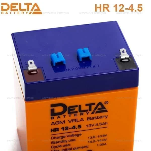 Аккумулятор Delta HR 12-4.5 AGM (12 В / 4,5 Ач)