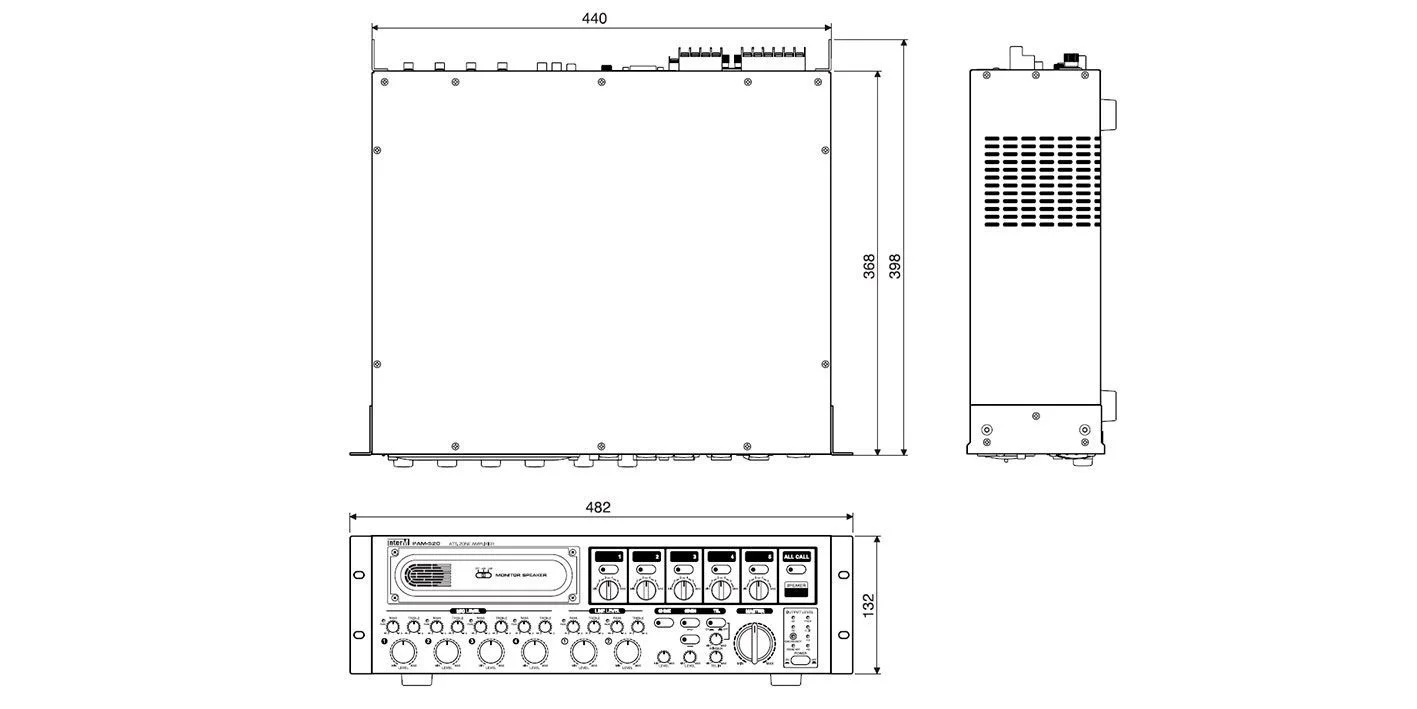 Inter-M PAM-510 Трансляционный усилитель 120 Вт, на 5 зон