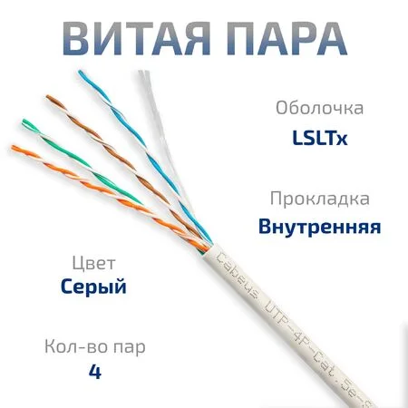 UTP-4P-Cat.5e-SOLID-LSLTx-GY (10945c)