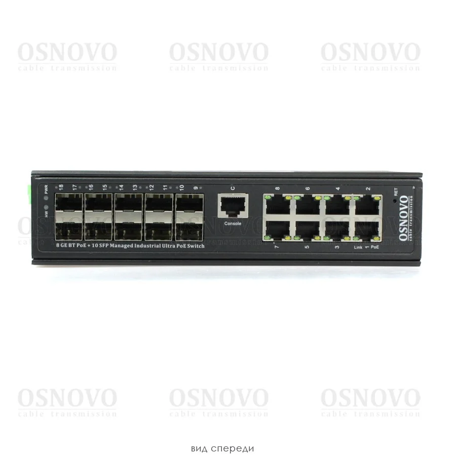 OSNOVO SW-808010/ILS(port 90W,720W)