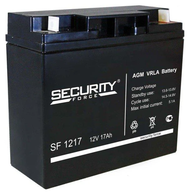 Аккумулятор Security Force SF 1217 AGM (12 В / 17 Ач)