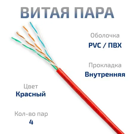 UTP-4P-Cat.5e-SOLID-RD-100 (7249c-5)