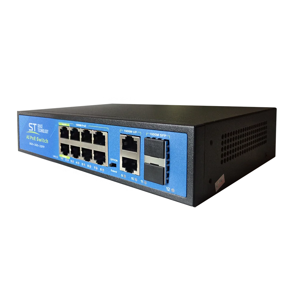 Коммутатор Space Technology ST-S814POE (8G/2G/2S/150W/АB/2BT) PRO