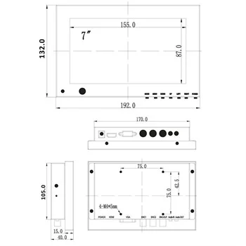Монитор для видеонаблюдения Amatek APV-M07PF, 7"