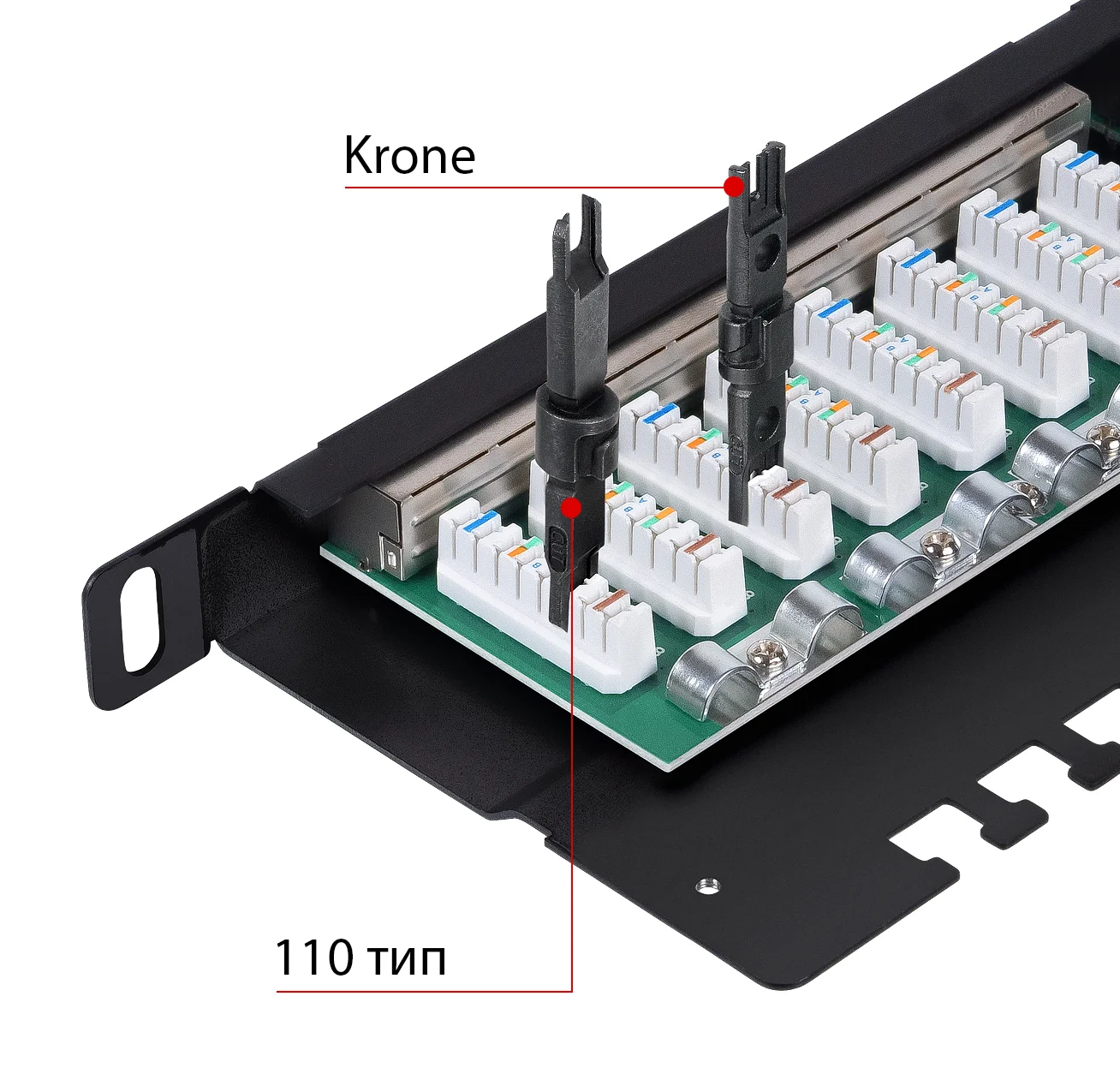 Cabeus PLHD-24-Cat.6-SH-Dual-0,5U (9651c) Патч-панель 19"  на 24 порта