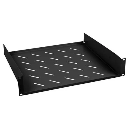 Cabeus SH-J017-2U-400-BK (8629c) Черная перфорированная полка, 2U