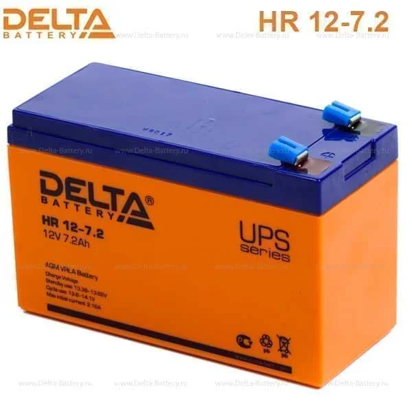 Аккумулятор Delta HR 12-7.2 AGM (12 В / 7,2 Ач)