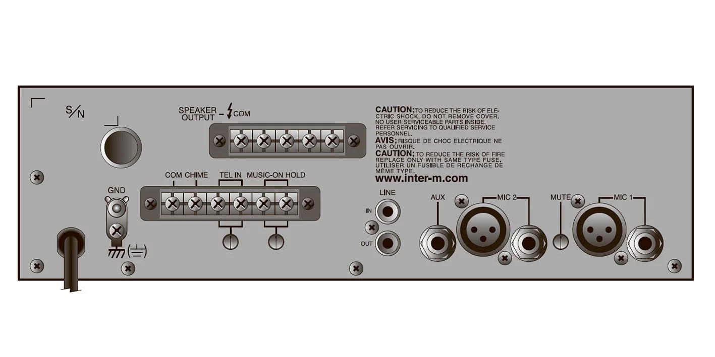 Inter-M PA-1000B Трансляционный усилитель 30 Вт, на 1 зону