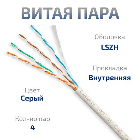 UTP-4P-Cat.5e-SOLID-LSZH-GY-LIGHT-100 (9996c-5)
