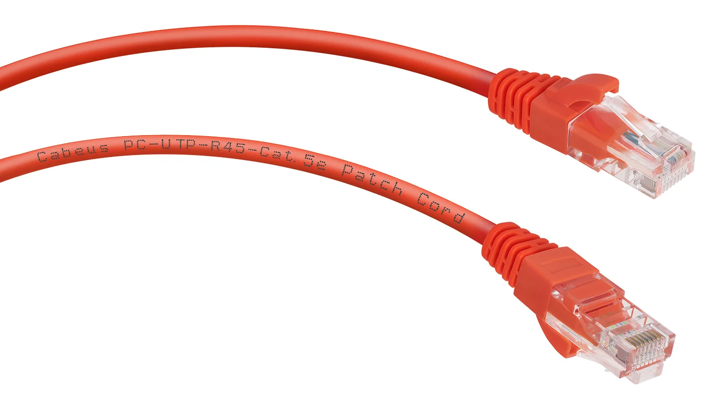 Патч-корд Cabeus PC-UTP-RJ45-Cat.5e-5m-RD (7689c)