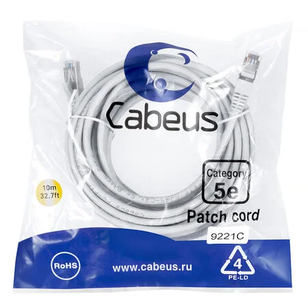 Патч-корд Cabeus PC-FTP-RJ45-Cat.5e-10m (9221c)