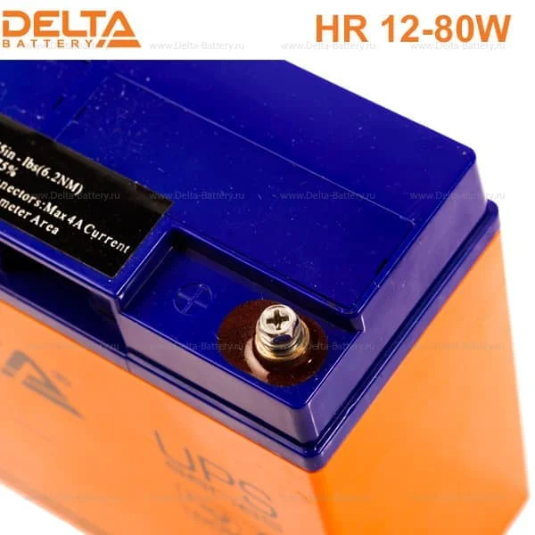 Аккумулятор Delta HR 12-80 W AGM (12 В / 20 Ач)