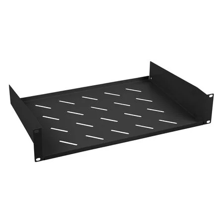 Cabeus SH-J017-2U-315-BK (8627c) Черная перфорированная полка, 2U