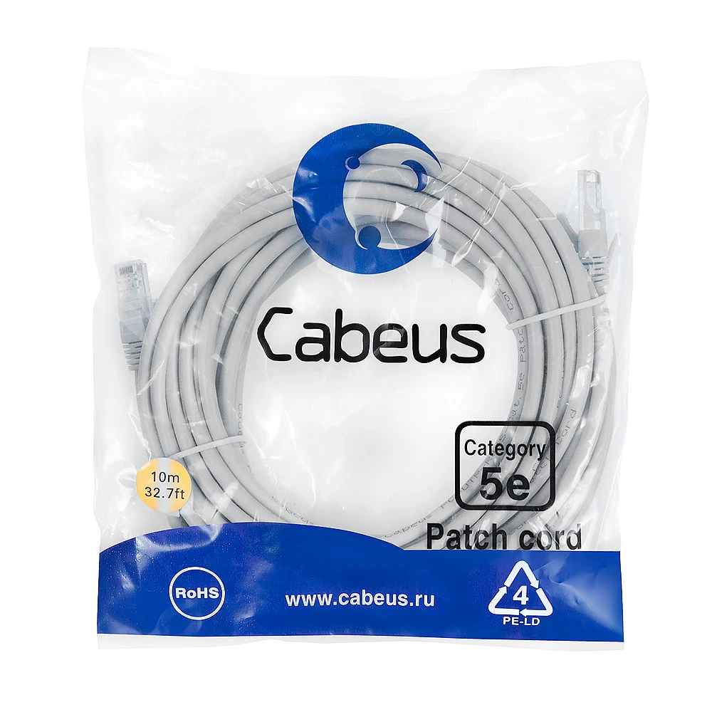 Патч-корд Cabeus PC-UTP-RJ45-Cat.5e-15m-LSZH (9592c)